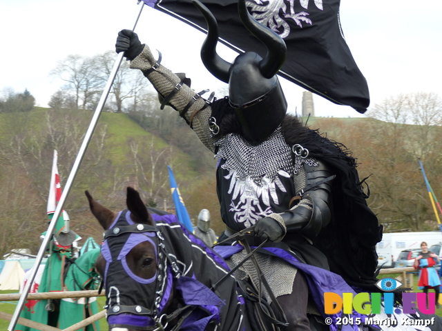 FZ013118 Black knight with Glastonbury Tor in background